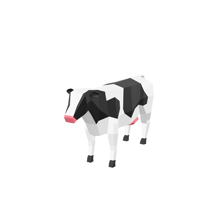 Cow, Animal, Farm 3D model. Free for use. - Image 1