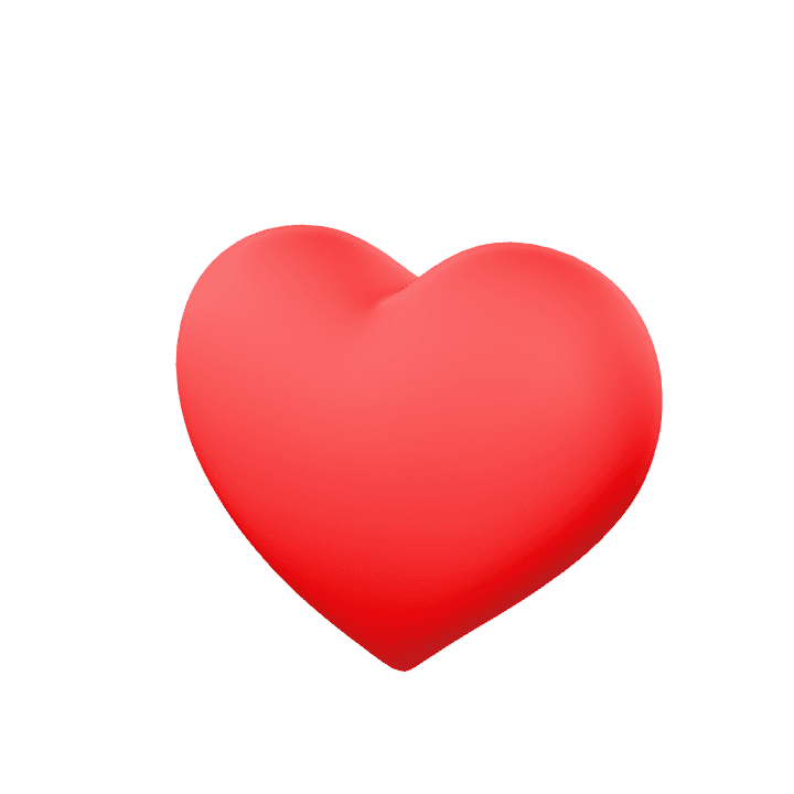 Heart, Love, Icon 3D model. Free for use. - Image 1