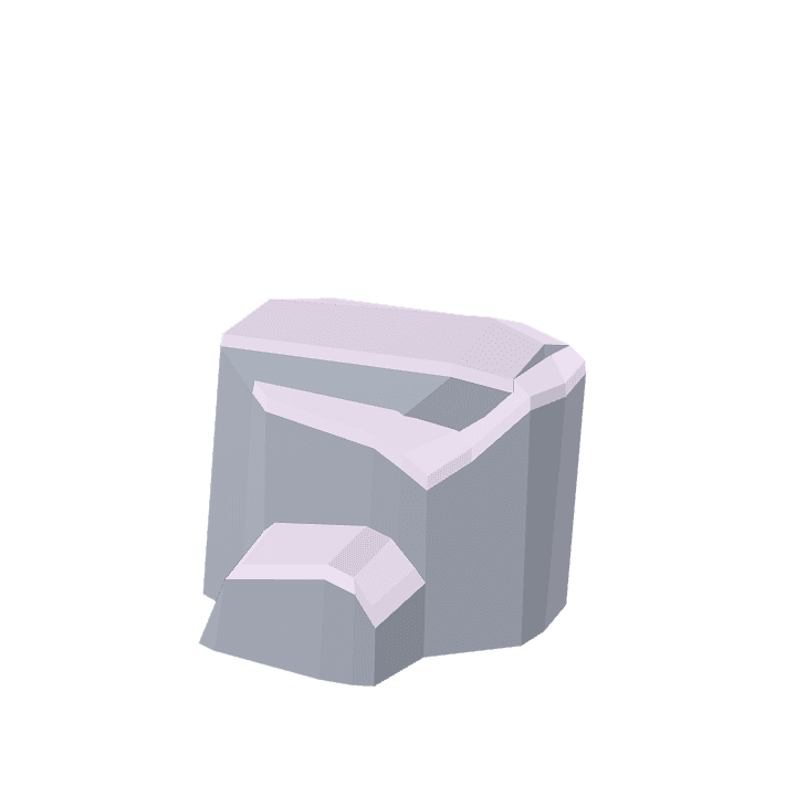 Snowy-rock, Rock, Stone 3D model. Free for use. - Image 1