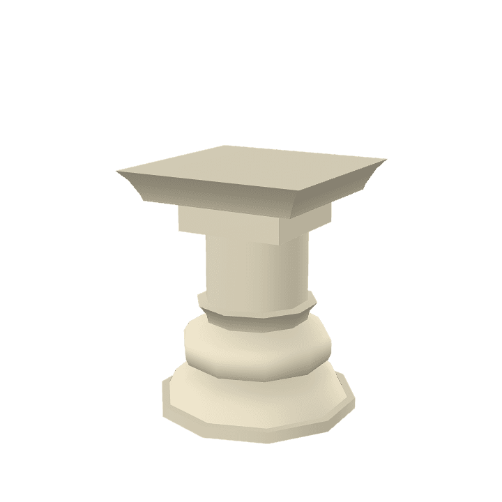 Round-column, Column, Stone 3D model. Free for use. - Image 1