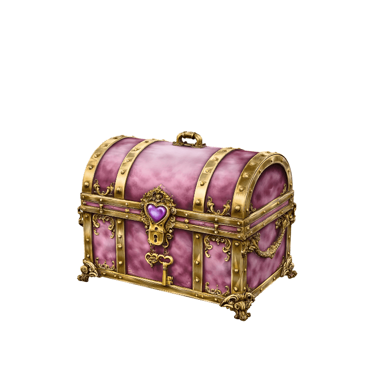 Treasure chest, Fantasy chest, Magic chest 3D model. Free for use. - Image 1