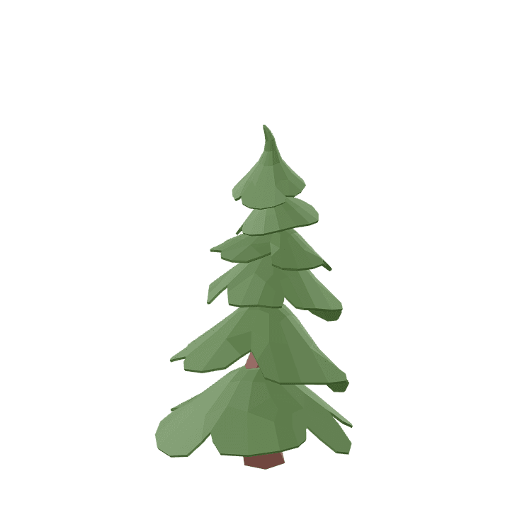 Pine-tree, Tree, Green 3D model. Free for use. - Image 1