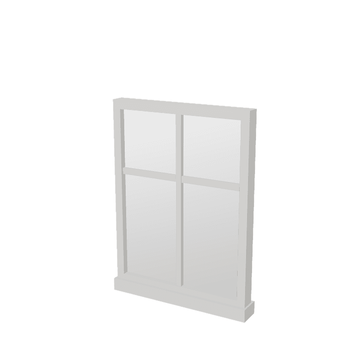 Small-window, Window, Wood 3D model. Free for use. - Image 1