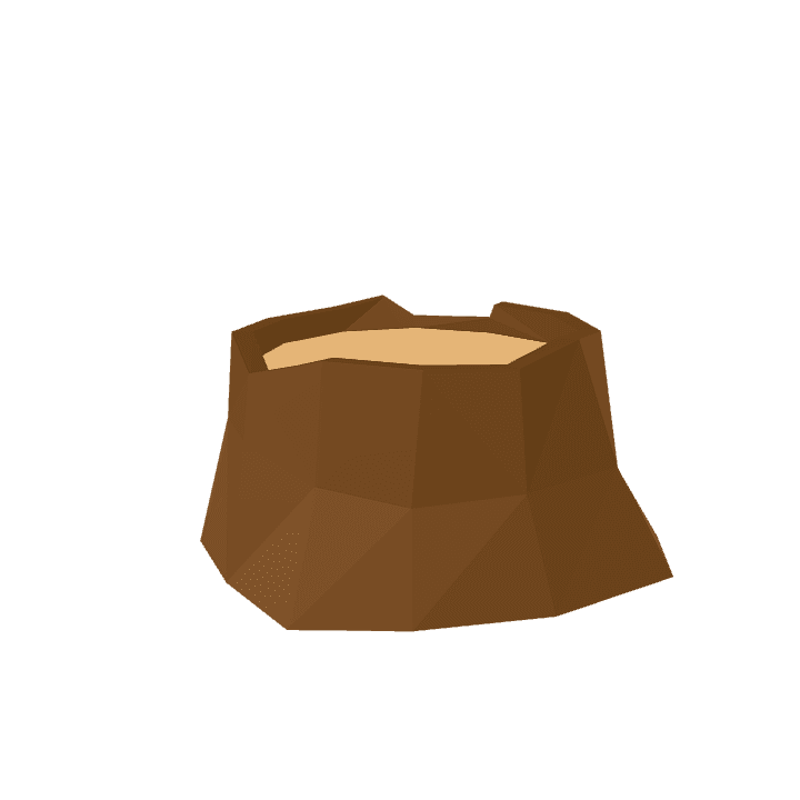 Stump, Low poly, Nature 3D model. Free for use. - Image 1
