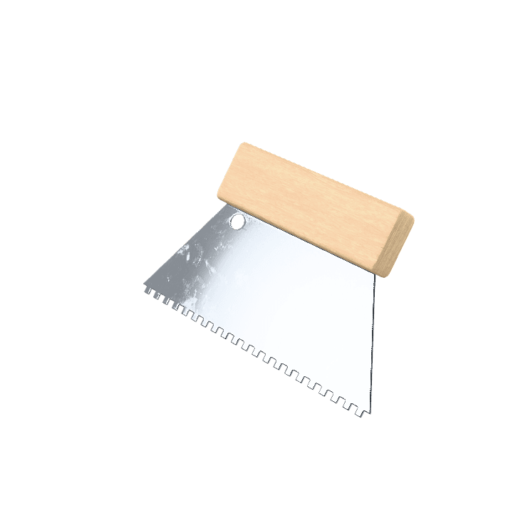 Toothed-spatula, Spatula, Tool 3D model. Free for use.