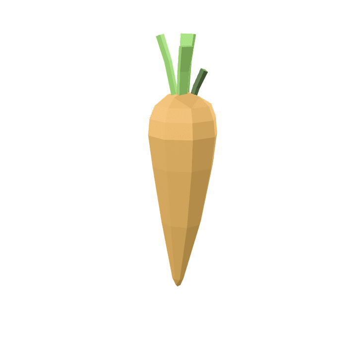 Carrot-crop, Carrot, Vegetable 3D model. Free for use. - Image 1