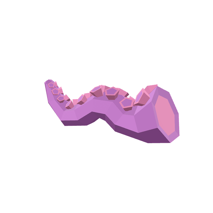 Tentacle, Monster, Fantasy 3D model. Free for use. - Image 1