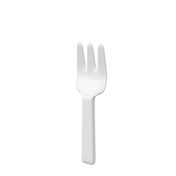 Fork, Cartoon, Utensil 3D model. Free for use. - Image 1