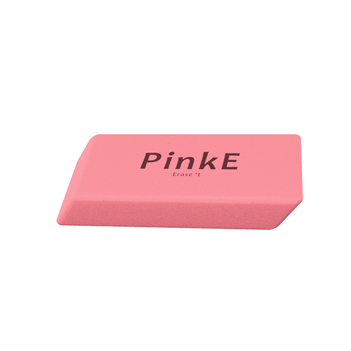 Eraser, Pink, Rubber 3D model. Free for use. - Image 1