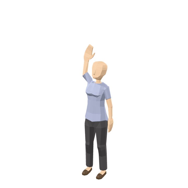 Female-character, Woman, Standing 3D model. Free for use. - Image 1