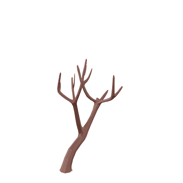 Willow-tree, Dead, Tree 3D model. Free for use. - Image 1