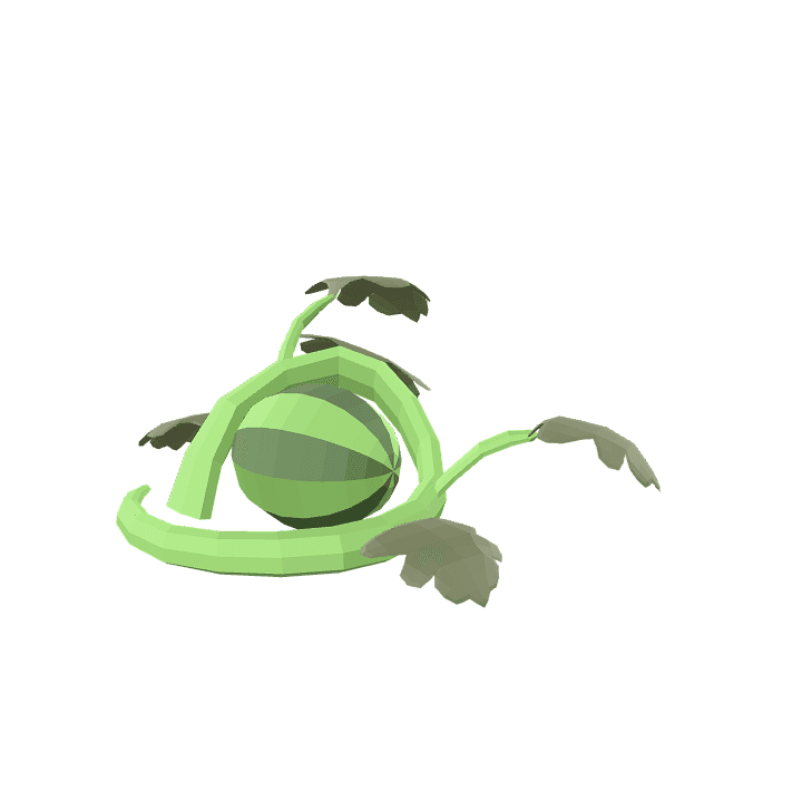 Watermelon, Fruit, Green 3D model. Free for use. - Image 1