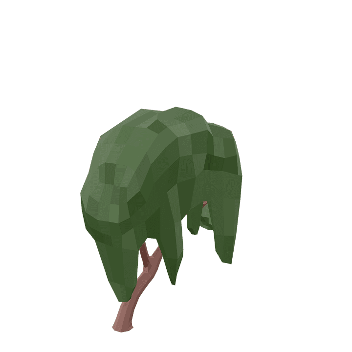 Willow-tree, Tree, Green 3D model. Free for use. - Image 1