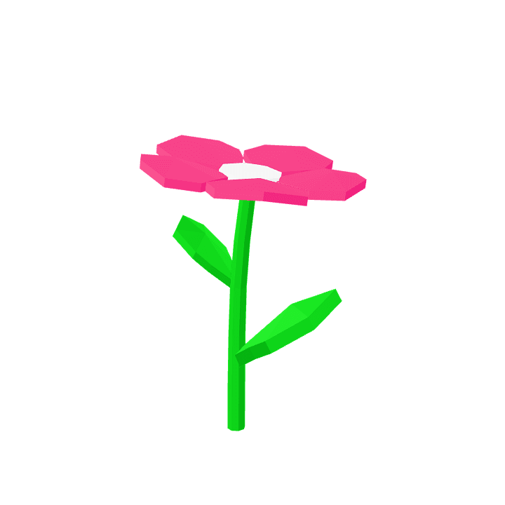 Flower, Low poly, Nature 3D model. Free for use. - Image 1