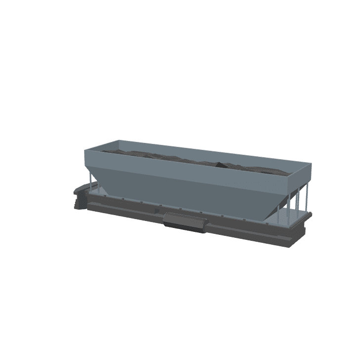 Cargo-train, Coal-container, Train 3D model. Free for use. - Image 1