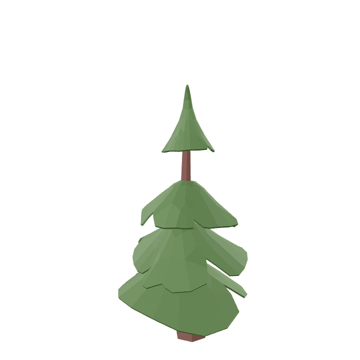 Pine-tree, Tree, Green 3D model. Free for use. - Image 1