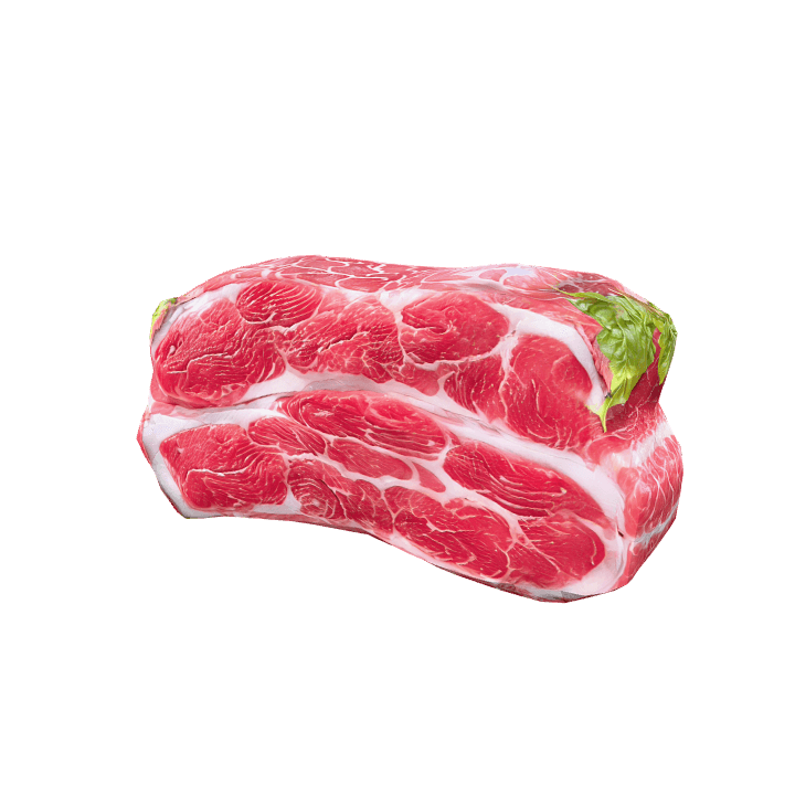 Raw-meat, Meat, Food 3D model. Free for use. - Image 1