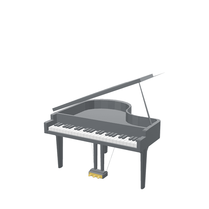 Grand piano, Piano, Music 3D model. Free for use. - Image 1