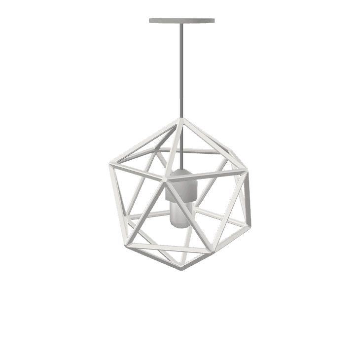 Icosahedron-light, Light, White 3D model. Free for use. - Image 1