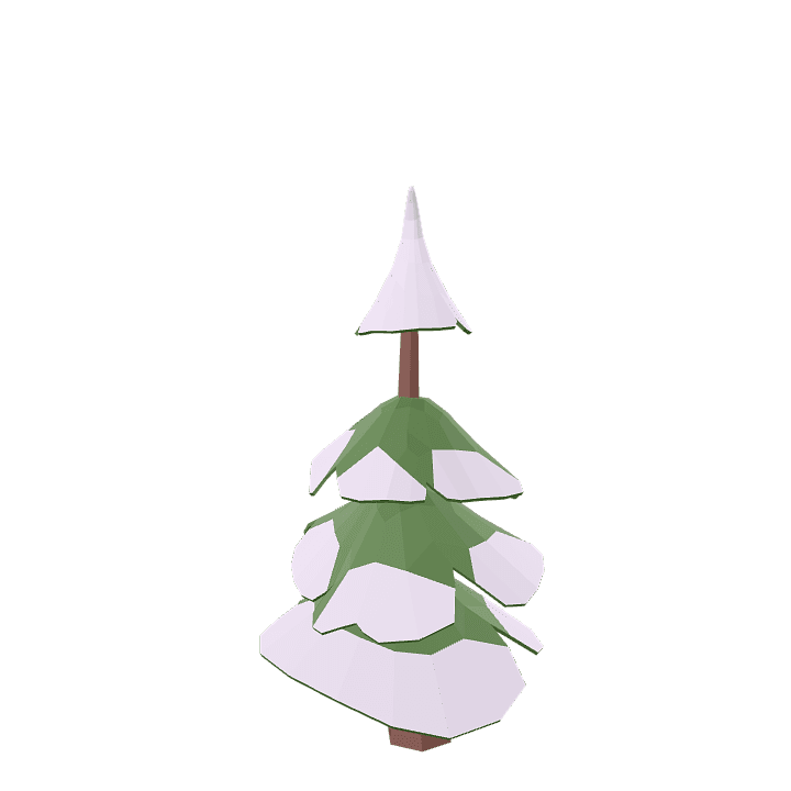 Pine-tree, Snow, Tree 3D model. Free for use. - Image 1