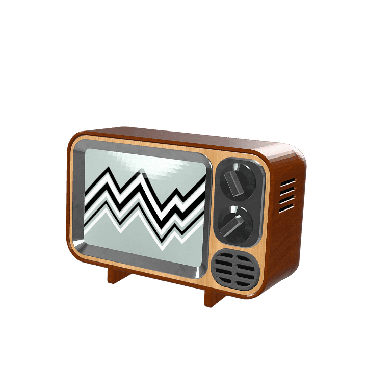 Old, Tv, Device 3D model. Free for use. - Image 1