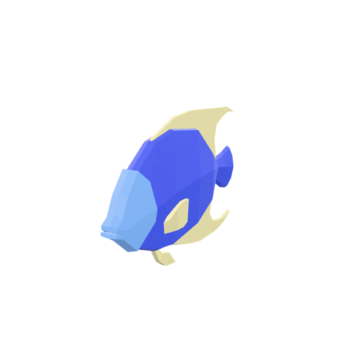 Fish, Aquatic, Animal 3D model. Free for use. - Image 1