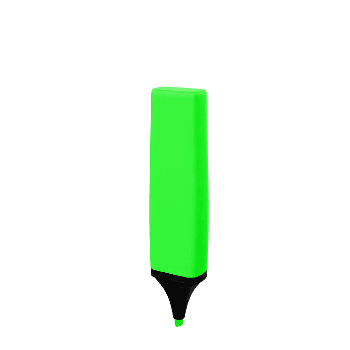Highlighter, To mark, Pen 3D model. Free for use. - Image 1