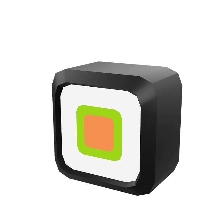 Sushi-roll, Sushi, Food 3D model. Free for use.