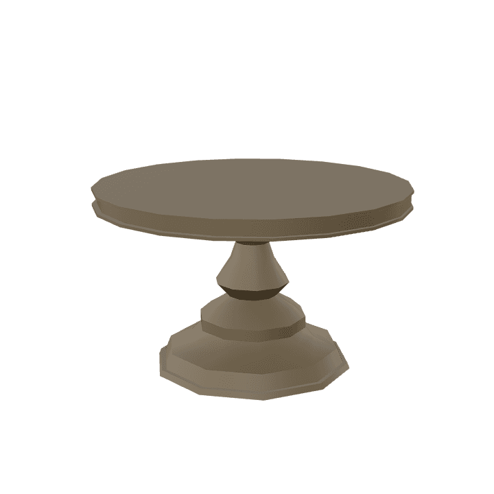 Round-table, Table, Wood 3D model. Free for use. - Image 1