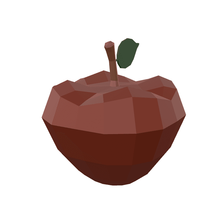 Apple-crop, Apple, Fruit 3D model. Free for use. - Image 1