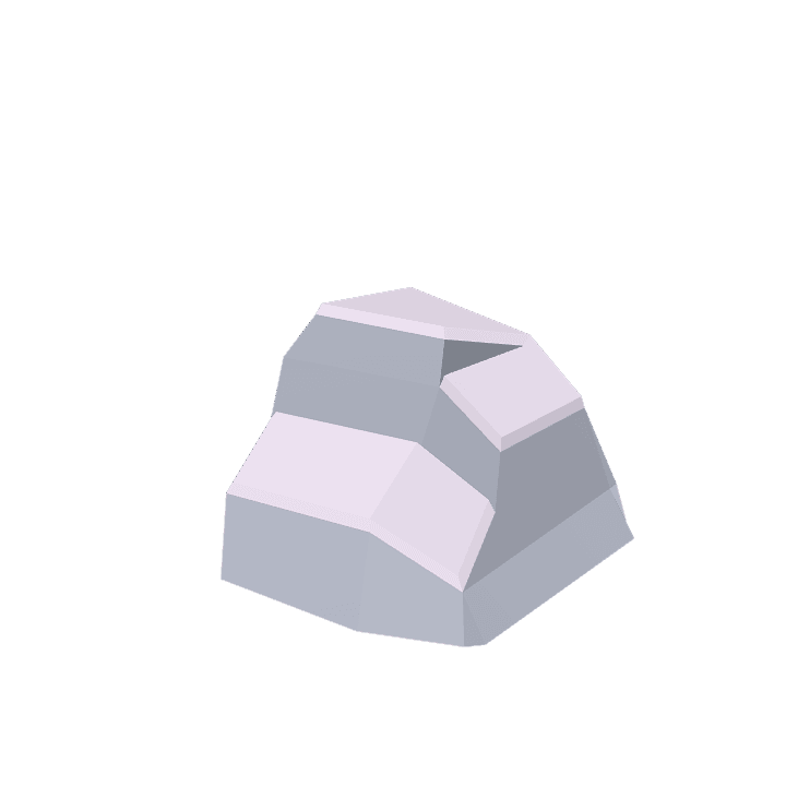Snowy-rock, Rock, Stone 3D model. Free for use. - Image 1