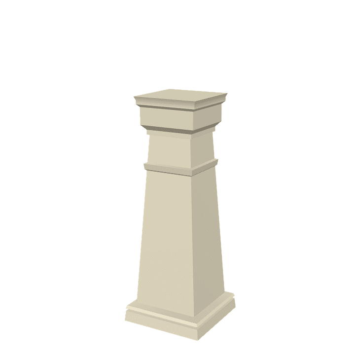 Square-column, Column, Stone 3D model. Free for use. - Image 1