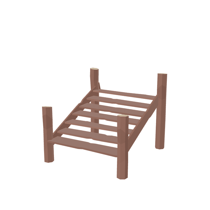 Dock-stairs, Stairs, Wood 3D model. Free for use.
