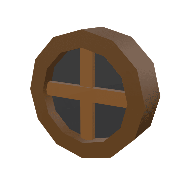 Window, Wood, Brown 3D model. Free for use. - Image 1