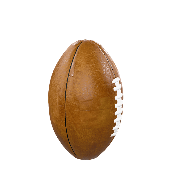Rugby, Sport, The ball 3D model. Free for use. - Image 1