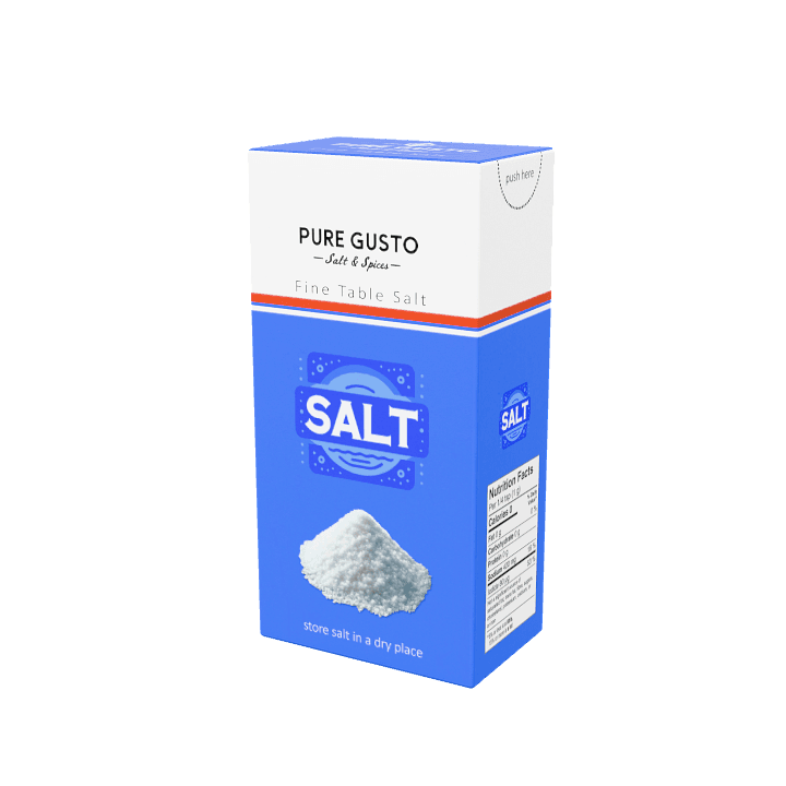 Salt-package, Salt, Food 3D model. Free for use. - Image 1