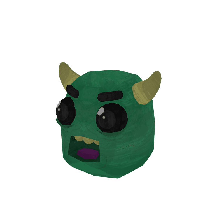 Green-demon, Demon, Monster 3D model. Free for use. - Image 1