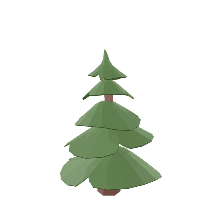 Pine-tree, Tree, Green 3D model. Free for use. - Image 1