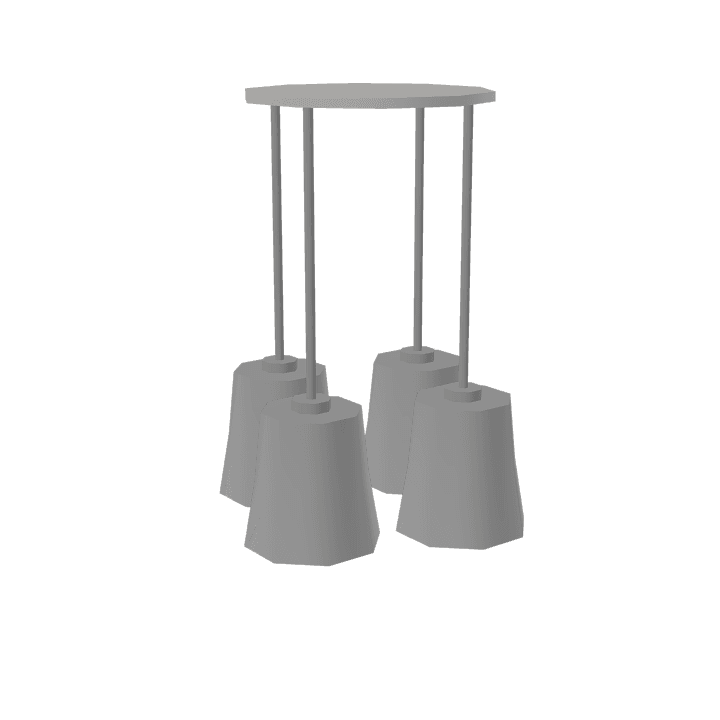 Ceiling-light, Light, White 3D model. Free for use.