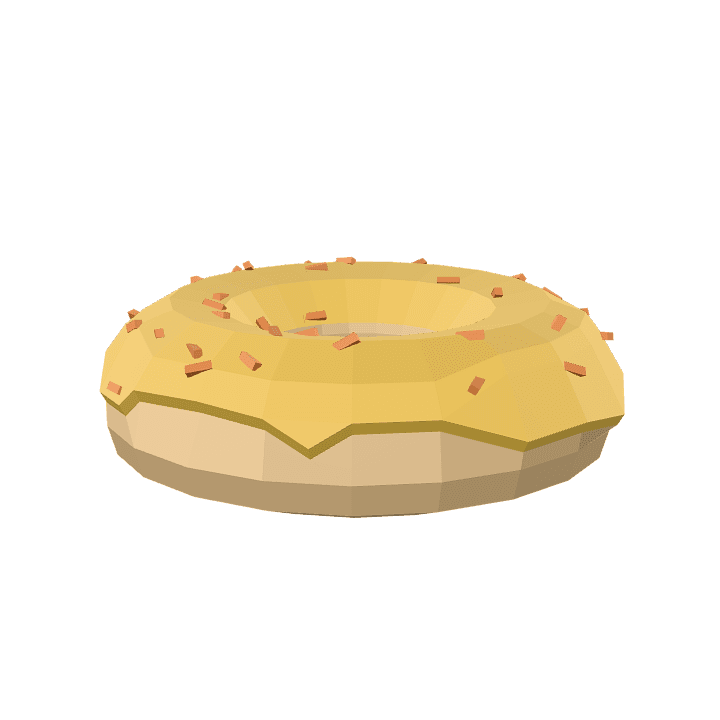 Donut, Doughnut, Food 3D model. Free for use. - Image 1