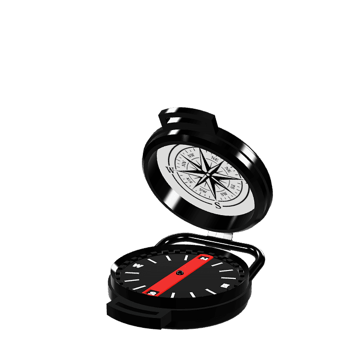 Compass, Map, Navigation 3D model. Free for use. - Image 1