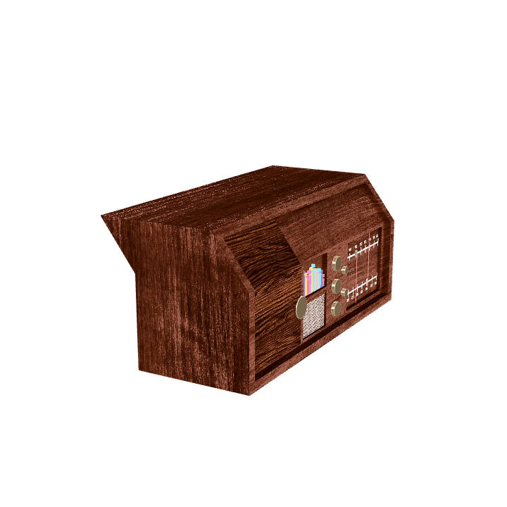 Radio, Electronics, Nostalgia 3D model. Free for use. - Image 1