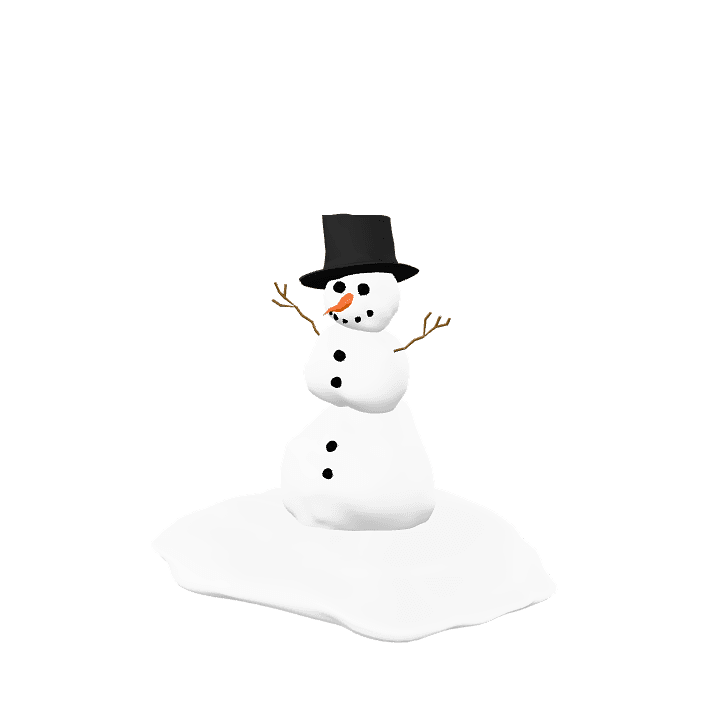 Snowman, Winter, Nature 3D model. Free for use. - Image 1