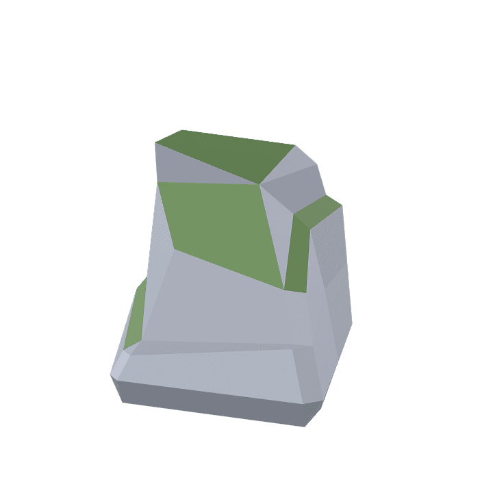 Mossy-rock, Rock, Stone 3D model. Free for use. - Image 1