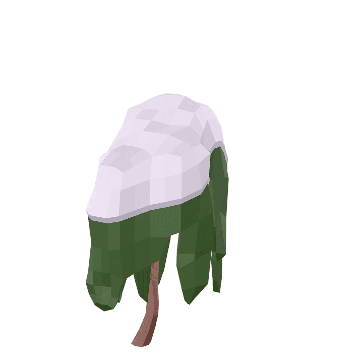 Willow-tree, Snow, Tree 3D model. Free for use.