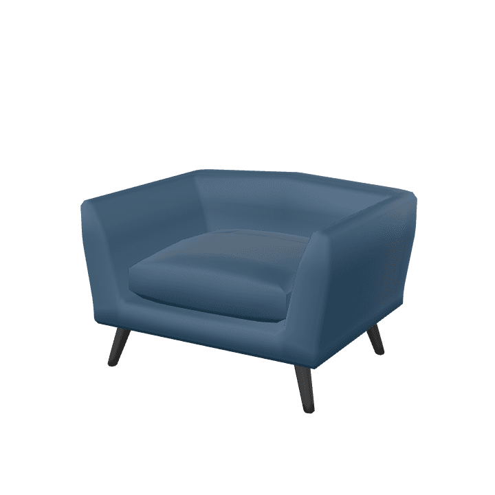 Small-couch, Couch, Sofa 3D model. Free for use. - Image 1