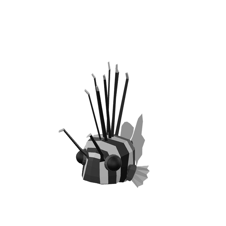Black-lionfish, Lionfish, Fish 3D model. Free for use. - Image 1