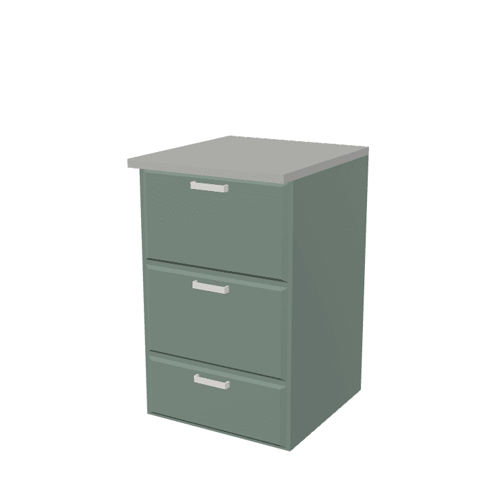 Kitchen-cabinet, Drawers, Wood 3D model. Free for use. - Image 1