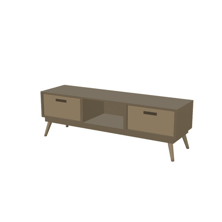 Drawer, Wood, Brown 3D model. Free for use. - Image 1