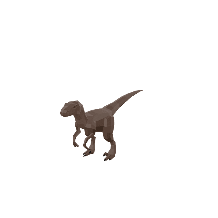 Velociraptor, Dinosaur, Green 3D model. Free for use. - Image 1